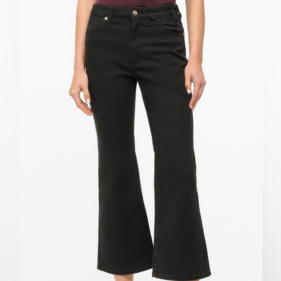 NWT WRANGLER X STAUD Crop Bootcut Jeans in Black - Picture 1 of 8